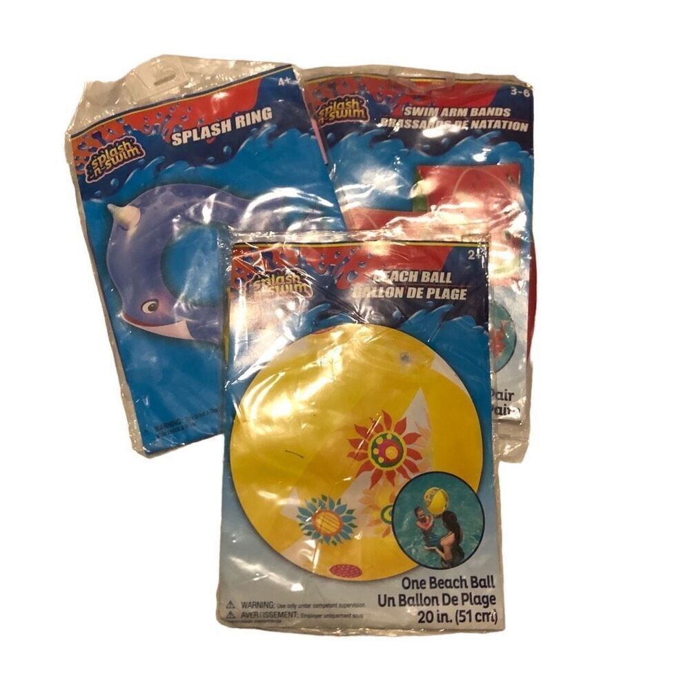 Splash n Swim Floaties Beach Ball Arm NWT